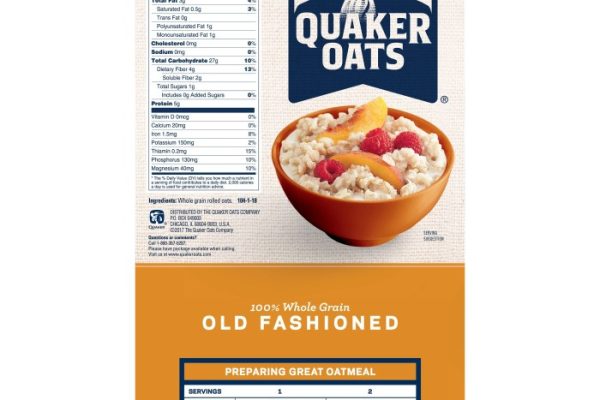 Quaker oatmeal nutrition facts